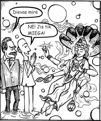 Miegantis dievas