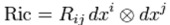 Composition of Ricci tensor
