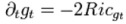 Ricci flow formula