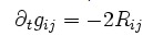Ricci flow formula