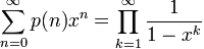 Partitions number by Euler