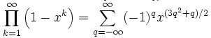 Partitions number by Euler