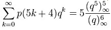 Partitions approximal number by Ramanujan